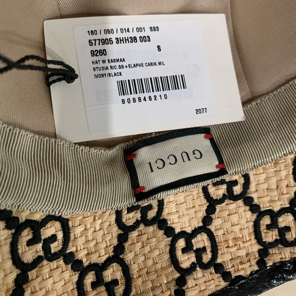 🔴SOLD- NWT Gucci Rafia Bucket Hat - Picture 6 of 11